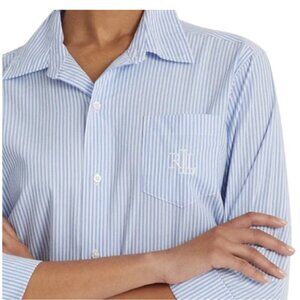 Lauren Ralph Lauren Striped Poplin Sleep Shirt. Size Small. Like New